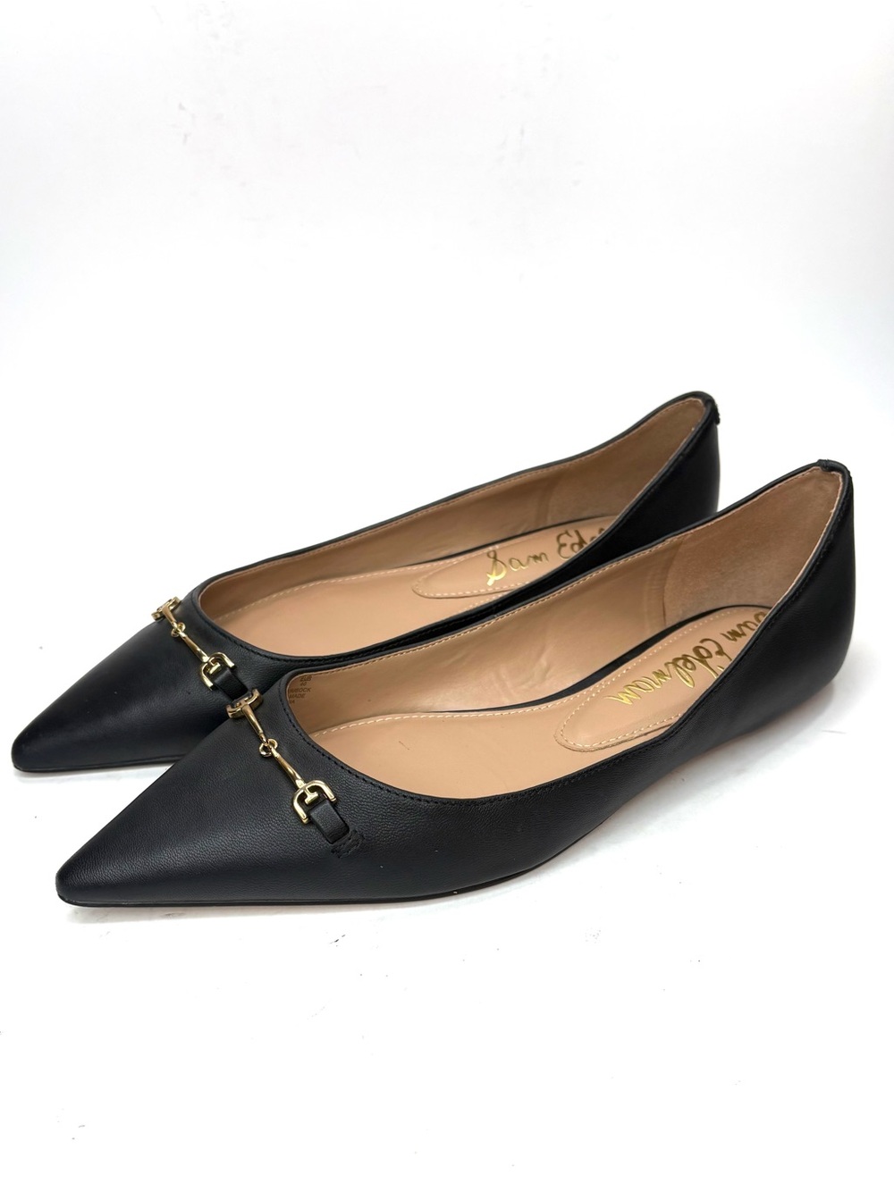 Sam Edelman Black Leather Horse-bit Flats | 9 - Picture 7 of 10